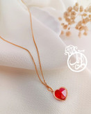 پلاک طلا قلب سواروسکی