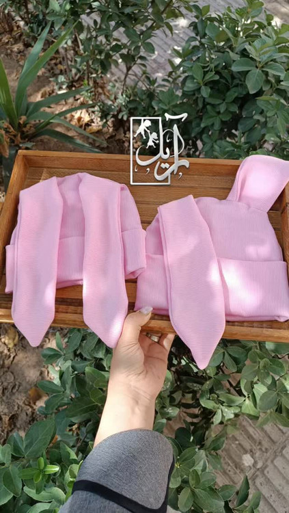 کلاه خرگوشی نوزادی صورتی