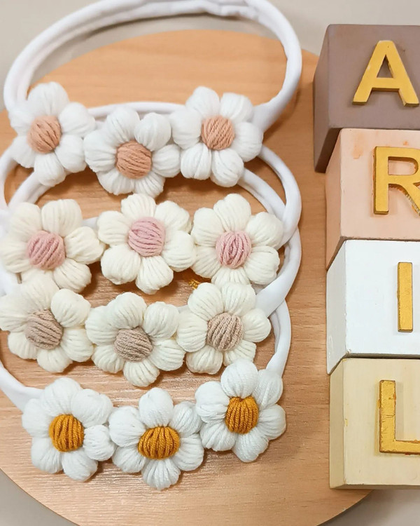 هدبند بافتنی نوزادی