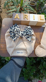 Leopard cream turban
