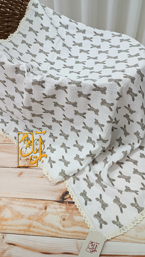 Patterned Muslin Baby Blanket