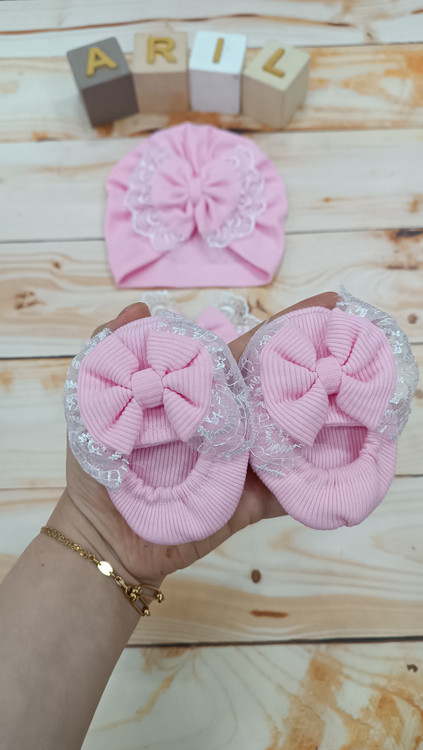 Baby Turban Headband & Booties Set